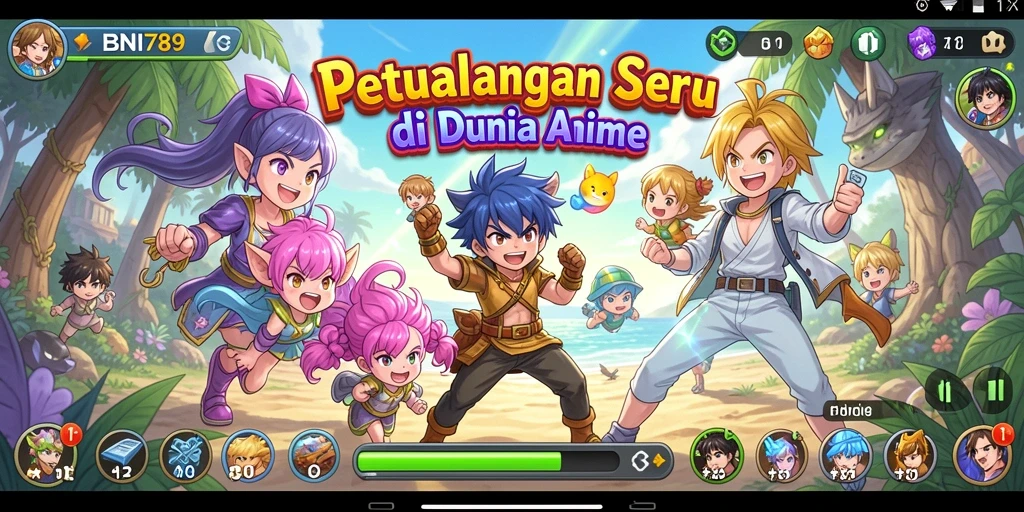 Screenshot menunjukkan gameplay seru dan karakter menarik dalam BNI789.