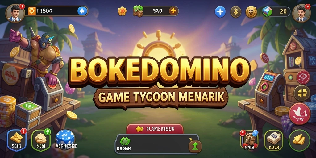 Gameplay seru BOKEDOMINO dengan berbagai strategi bisnis.