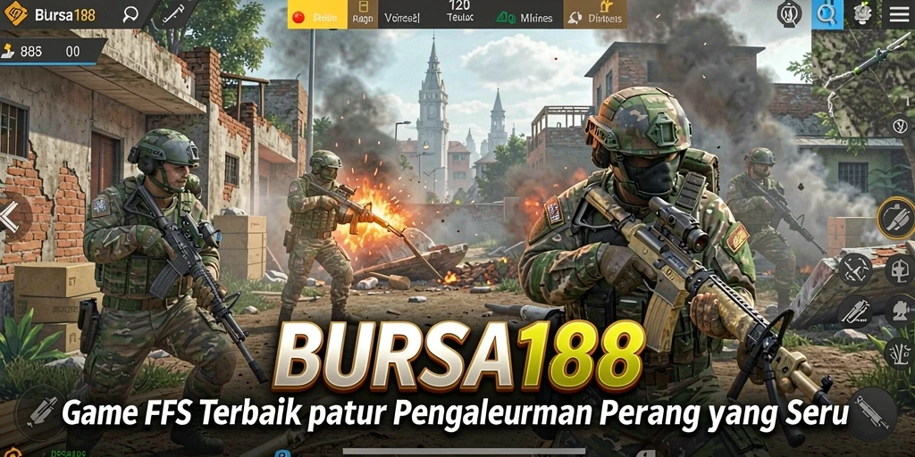 Tangkapan layar BURSA188 menunjukkan aksi tempur FPS yang mendebarkan.