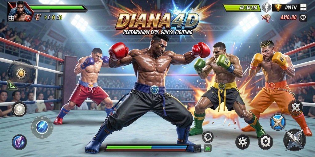 Gameplay mendebarkan DIANA4D dengan karakter bertarung.