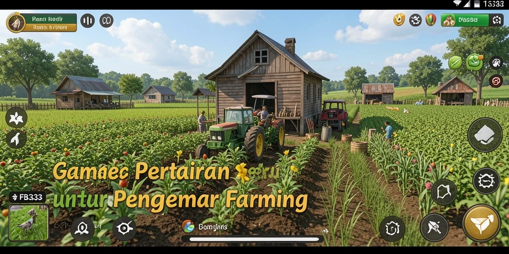 Tangkapan layar menunjukkan gameplay FB333 yang menarik dan seru saat bertani.