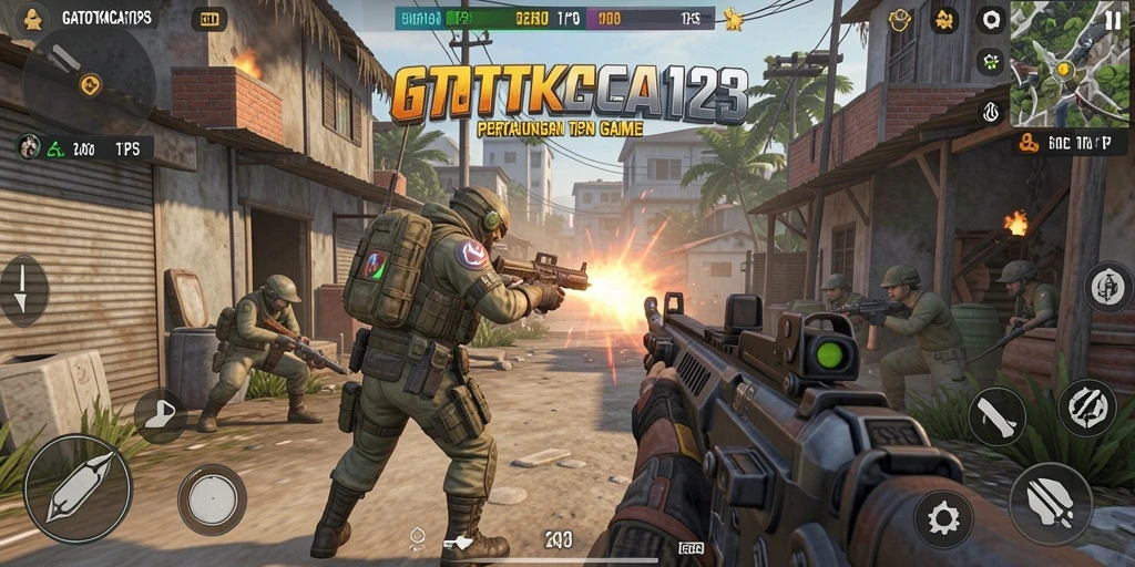 Tampilan seru gameplay GATOTKACA123 dalam pertarungan intens.