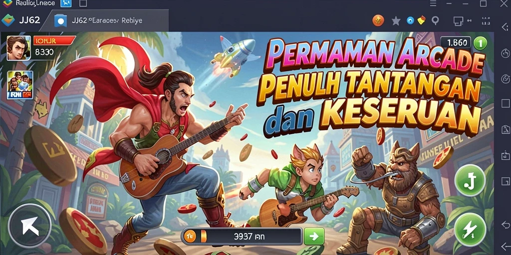 Screenshot gameplay <strong>JJ62</strong> menunjukkan karakter yang sedang beraksi di level menantang.