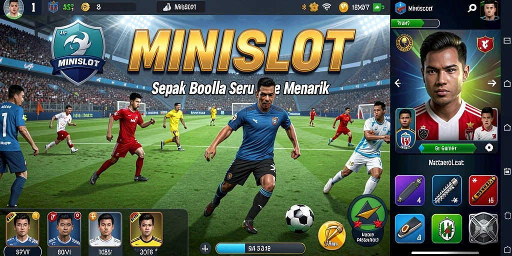 Tampilan gameplay MINISLOT dengan aksi mendebarkan di lapangan.