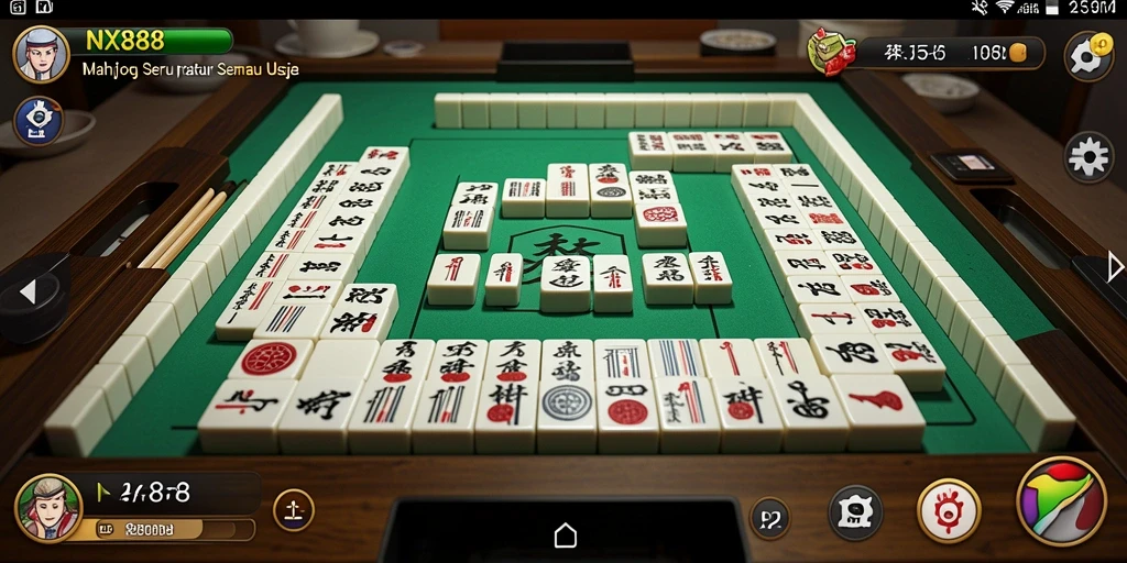 Tampilan gameplay Mahjong di NX888 dengan grafik menarik.
