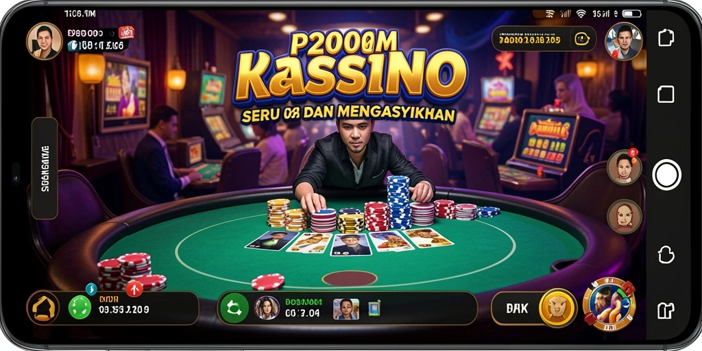 Tampilan gameplay P200M yang mendebarkan dengan berbagai permainan kasino.