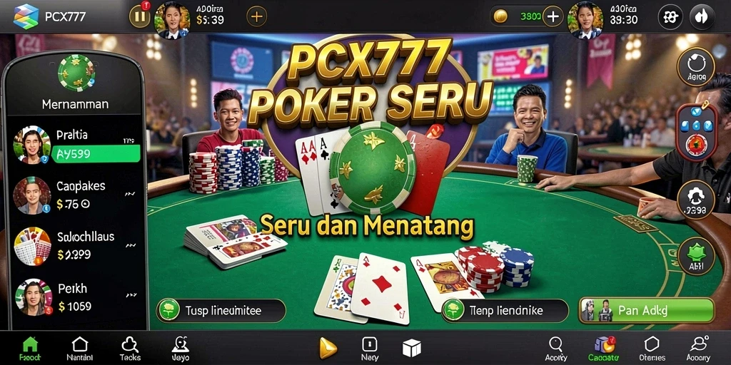 Tampilan gameplay seru di PCX777 dengan banyak pemain online.