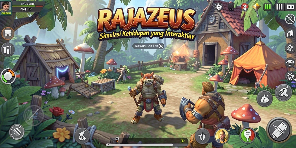 Gameplay menarik dari RAJAZEUS yang menunjukkan kehidupan karakter dalam simulasi.